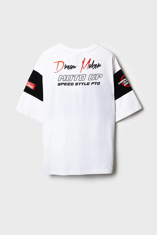 Фуфайка трикотажная для мужчин (футболка) PLAYTODAY, белый,черный - фото 2