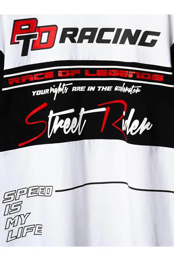 Фуфайка трикотажная для мужчин (футболка) PLAYTODAY, белый,черный - фото 2