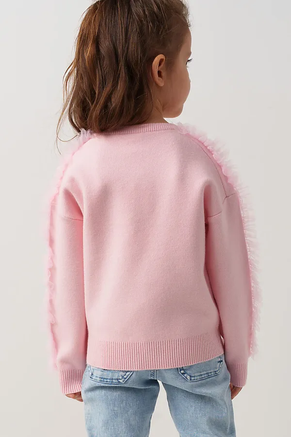 Джемпер трикотажный для девочек PLAYTODAY, разноцветный - фото 2