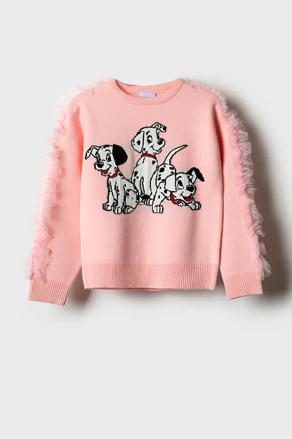 Джемпер трикотажный для девочек PLAYTODAY, разноцветный - фото 2