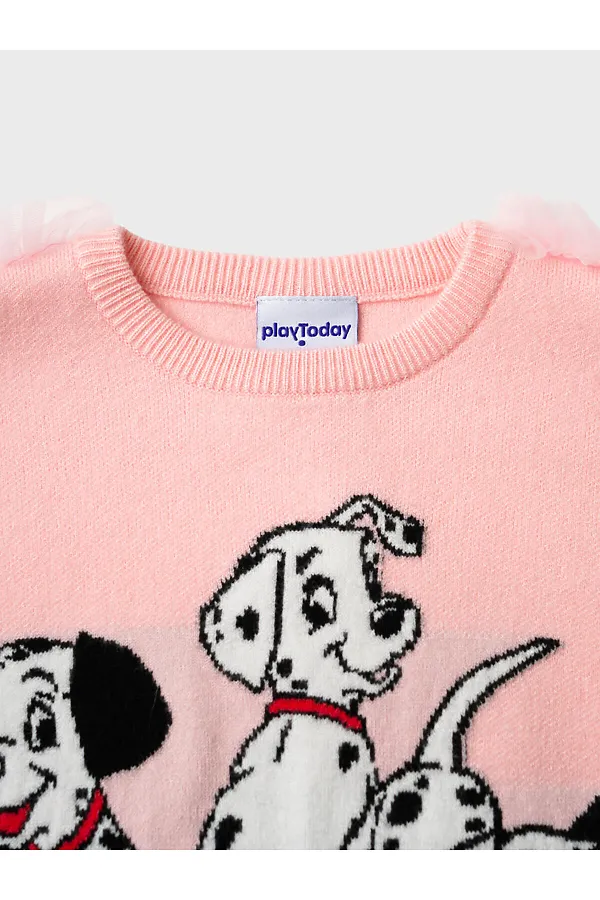 Джемпер трикотажный для девочек PLAYTODAY, разноцветный - фото 2