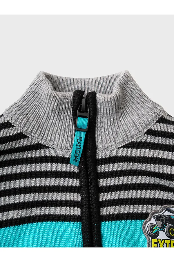 Кардиган трикотажный для мальчиков PLAYTODAY, разноцветный - фото 2