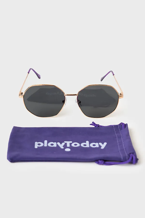 Солнцезащитные очки для детей PLAYTODAY, черный,золотой - фото 2