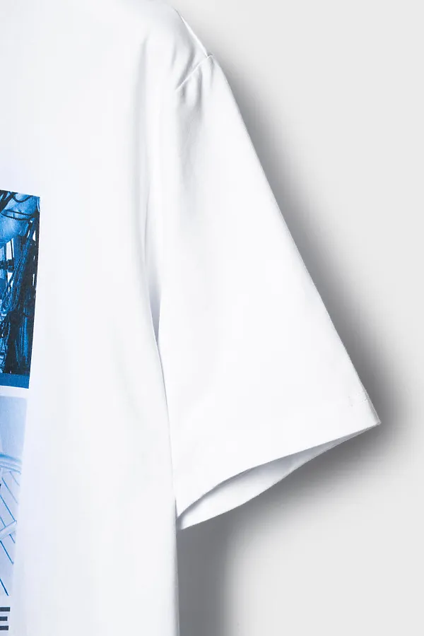 Комплект трикотажный для мужчин: фуфайка (футболка), шорты PLAYTODAY, белый,тёмно-синий - фото 2