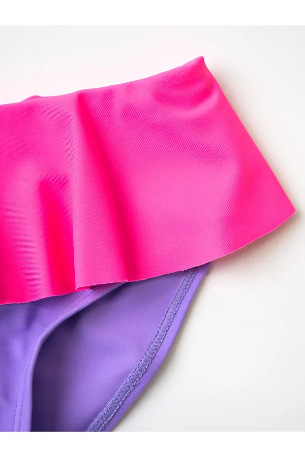 Плавки трикотажные для девочек PLAYTODAY, розовый,фиолетовый - фото 2
