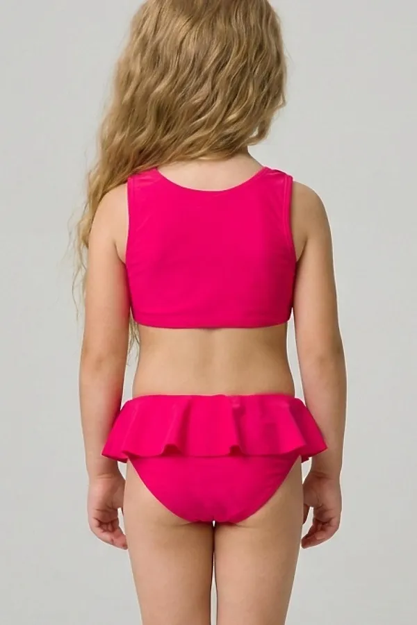 Купальный костюм трикотажный для девочек PLAYTODAY,  - фото 2