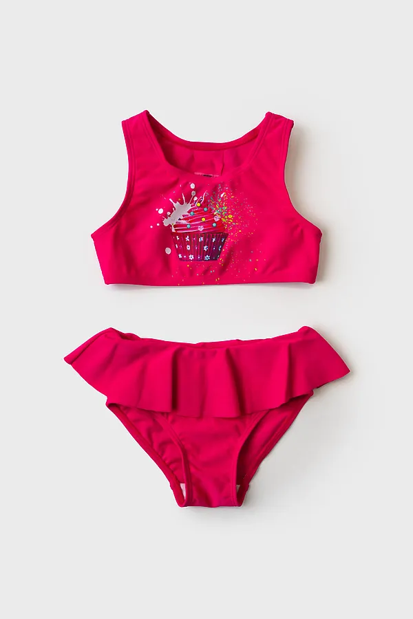 Купальный костюм трикотажный для девочек PLAYTODAY,  - фото 2