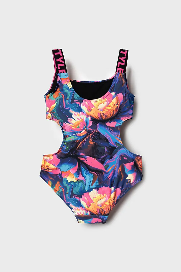 Купальник трикотажный для девочек PLAYTODAY, разноцветный - фото 2