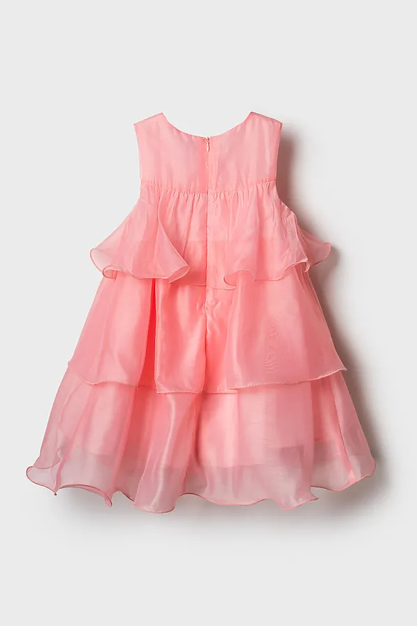 Платье текстильное для девочек PLAYTODAY, розовый - фото 2