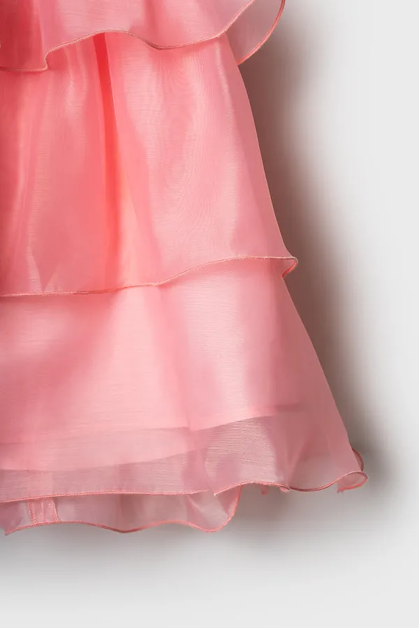 Платье текстильное для девочек PLAYTODAY, розовый - фото 2