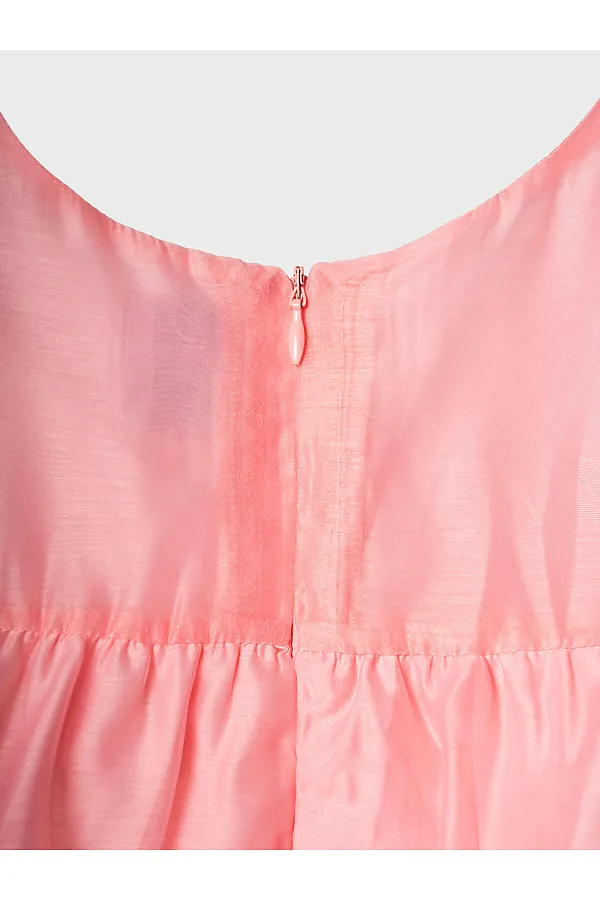 Платье текстильное для девочек PLAYTODAY, розовый - фото 2