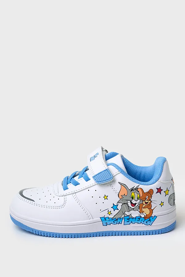 Полуботинки для мальчиков PLAYTODAY, белый,голубой - фото 2