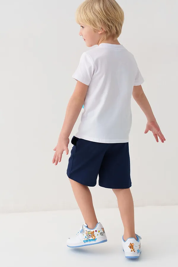 Полуботинки для мальчиков PLAYTODAY, белый,голубой - фото 2