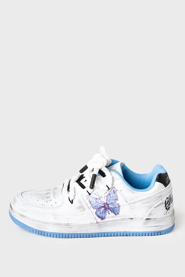 Полуботинки для девочек PLAYTODAY, белый,голубой,черный - фото 2