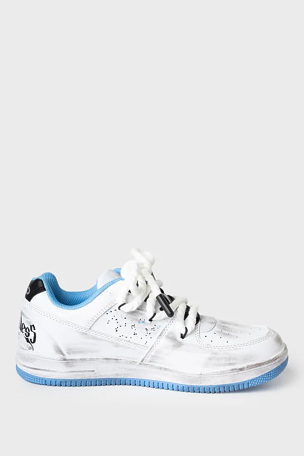 Полуботинки для девочек PLAYTODAY, белый,голубой,черный - фото 2