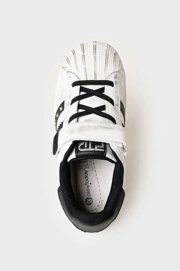 Полуботинки для мальчиков PLAYTODAY, белый,черный - фото 2