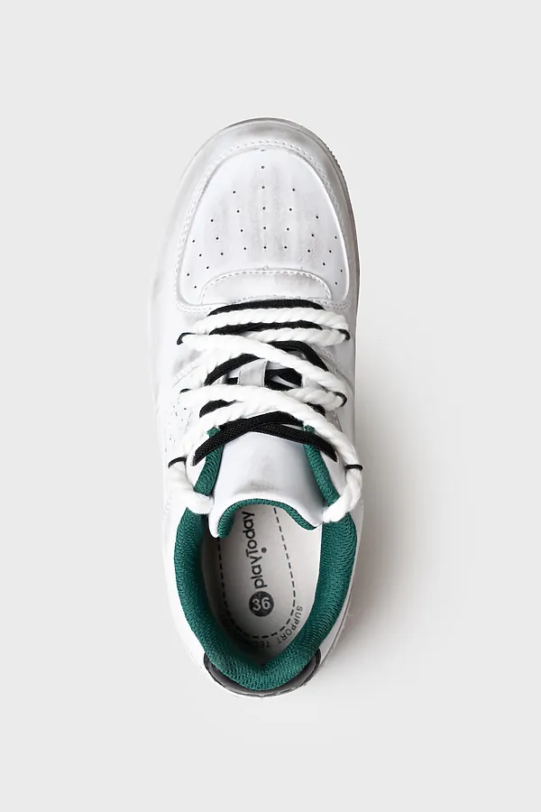 Полуботинки для мальчиков PLAYTODAY, белый,черный,зеленый - фото 2