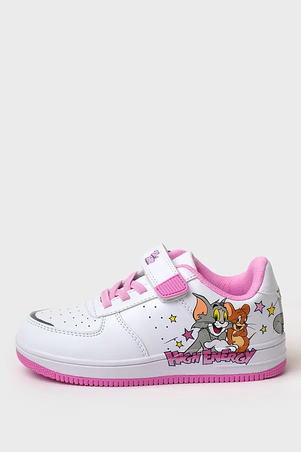 Полуботинки для девочек PLAYTODAY, белый,розовый - фото 2