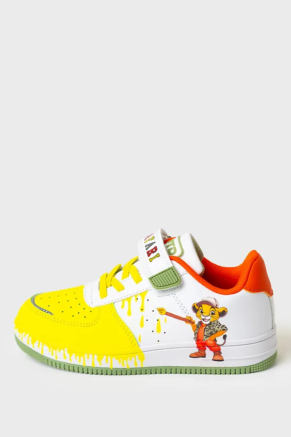 Полуботинки для мальчиков PLAYTODAY, белый,зеленый - фото 2