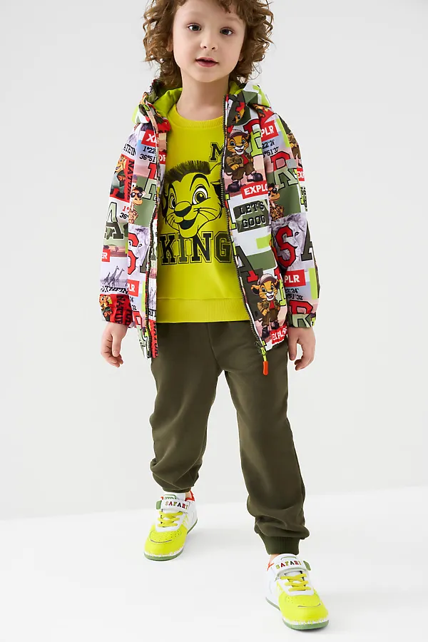 Полуботинки для мальчиков PLAYTODAY, белый,зеленый - фото 2