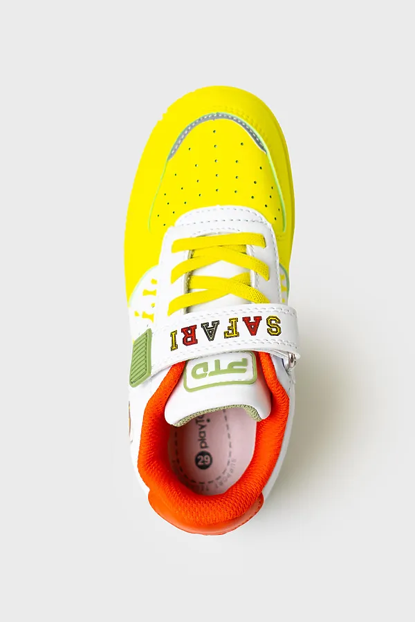 Полуботинки для мальчиков PLAYTODAY, белый,зеленый - фото 2