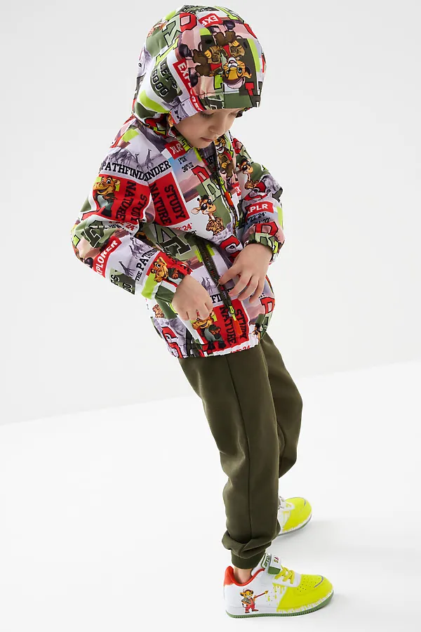 Полуботинки для мальчиков PLAYTODAY, белый,зеленый - фото 2