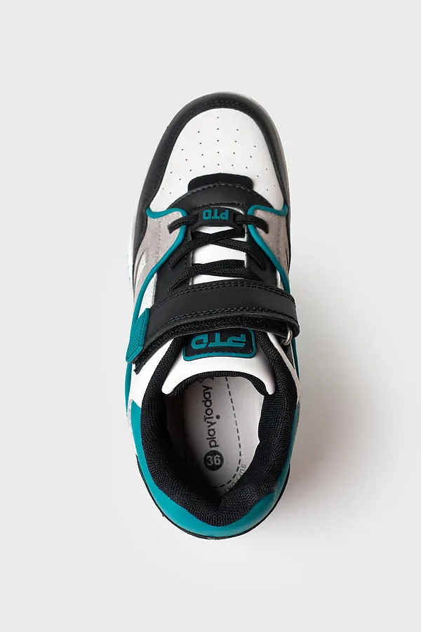 Полуботинки для мальчиков PLAYTODAY, черный,белый,зеленый - фото 2