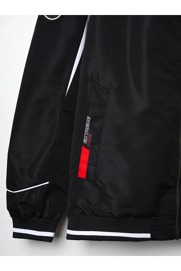 Куртка текстильная с полиуретановым покрытием для мужчин (ветровка) PLAYTODAY, черный - фото 2