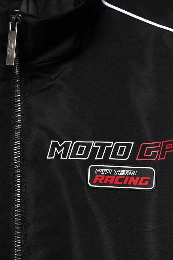 Куртка текстильная с полиуретановым покрытием для мужчин (ветровка) PLAYTODAY, черный - фото 2