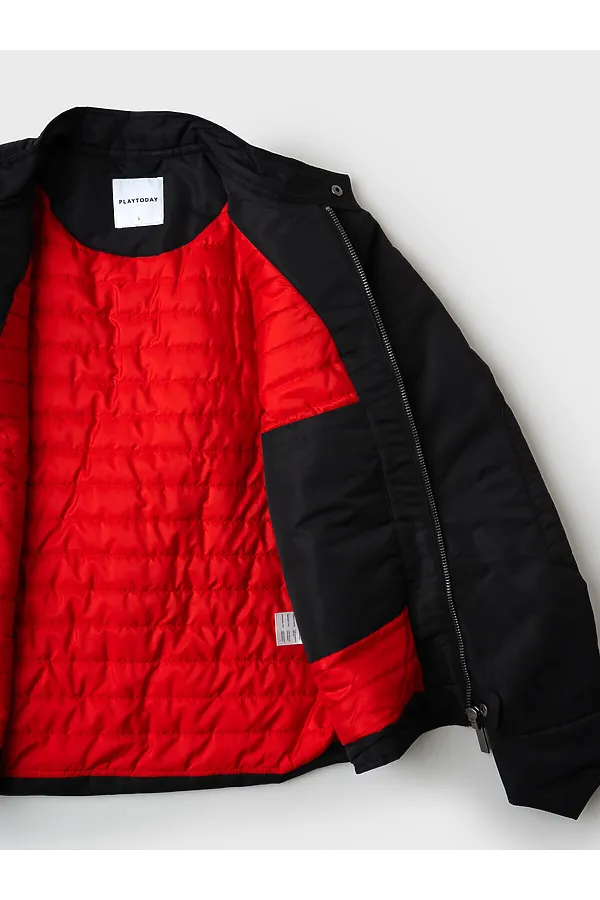 Куртка текстильная с полиуретановым покрытием для мужчин PLAYTODAY, черный - фото 2