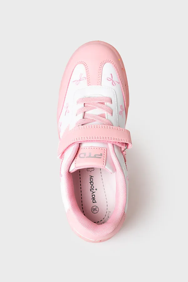 Полуботинки для девочек PLAYTODAY, белый,розовый - фото 2