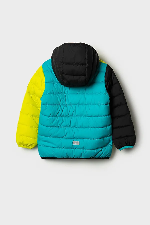 Куртка текстильная с полиуретановым покрытием для мальчиков PLAYTODAY, черный,светло-зеленый,бирюзовый - фото 2