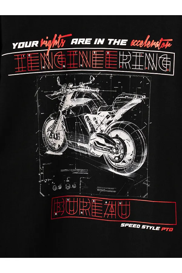 Фуфайка трикотажная для мальчиков (футболка) PLAYTODAY, черный - фото 2