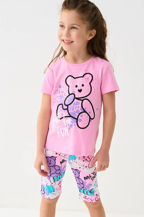 Брюки трикотажные для девочек (легинсы укороченные), 2 пары в комплекте PLAYTODAY, разноцветный - фото 2