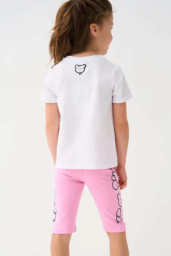 Брюки трикотажные для девочек (легинсы укороченные), 2 пары в комплекте PLAYTODAY, разноцветный - фото 2