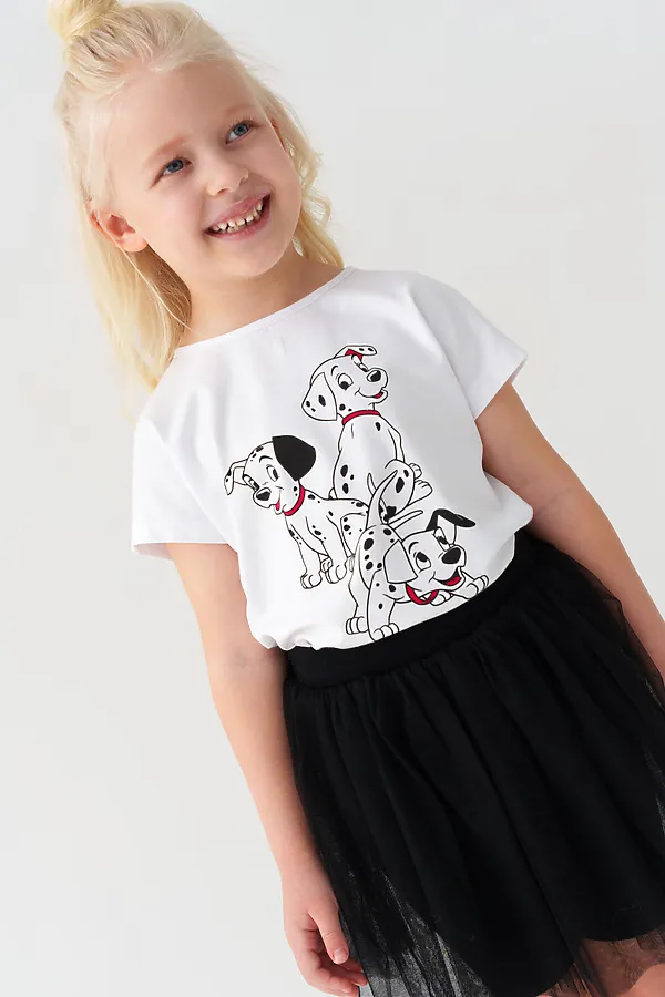 Юбка-легинсы трикотажные для девочек PLAYTODAY, черный - фото 2