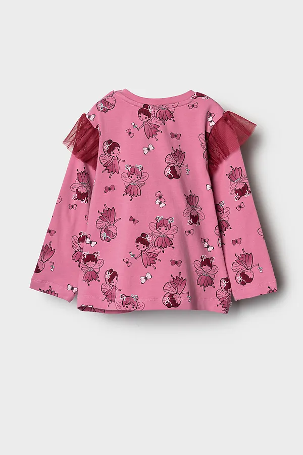 Джемпер детский трикотажный для девочек (футболка с длинными рукавами) PLAYTODAY, разноцветный - фото 2