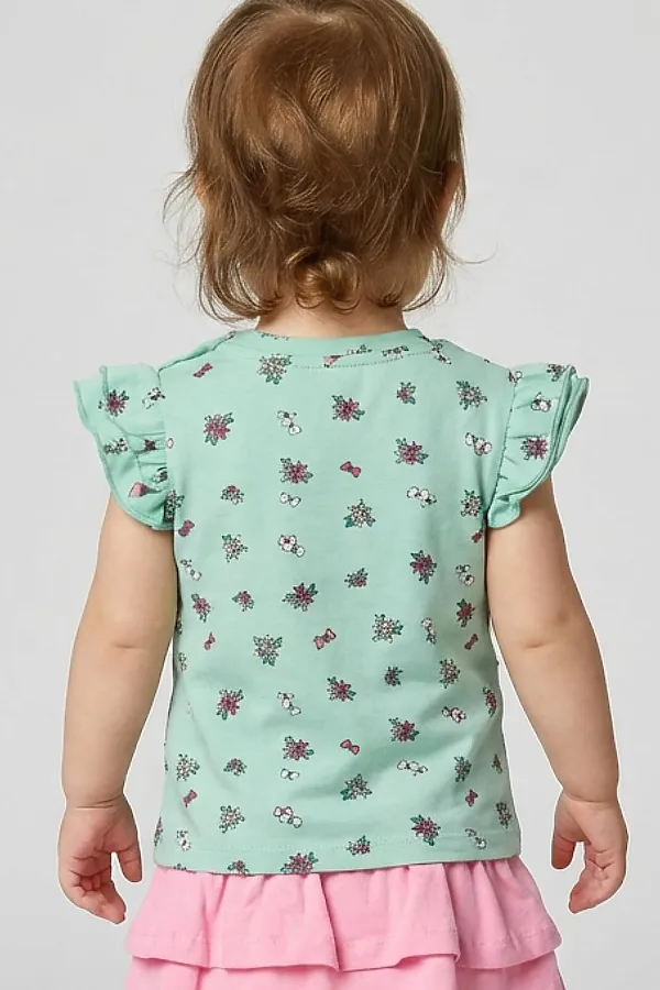 Джемпер детский трикотажный для девочек (футболка) PLAYTODAY, разноцветный - фото 2