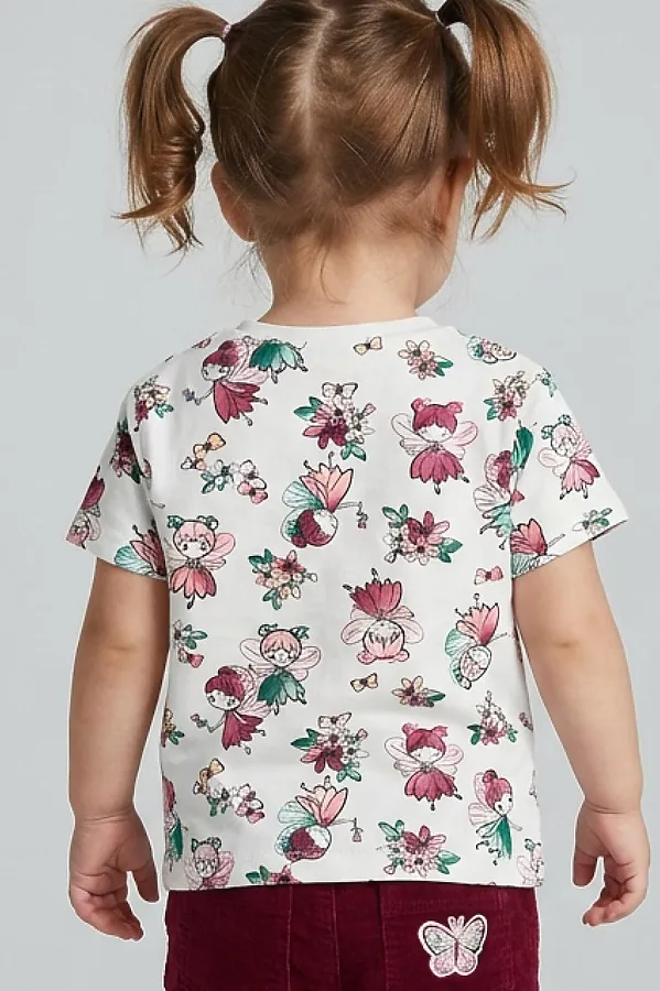 Джемпер детский трикотажный для девочек (футболка) PLAYTODAY, разноцветный - фото 2