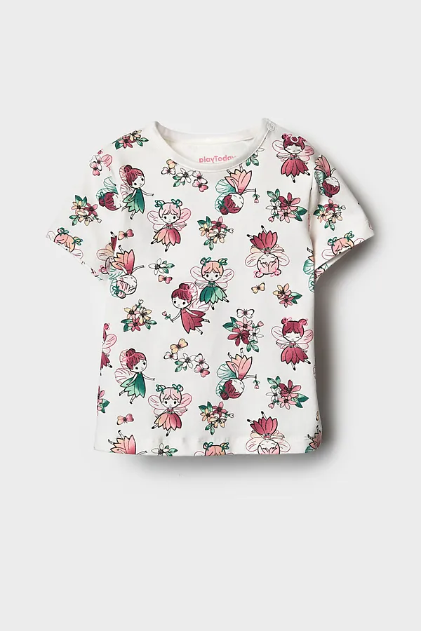 Джемпер детский трикотажный для девочек (футболка) PLAYTODAY, разноцветный - фото 2