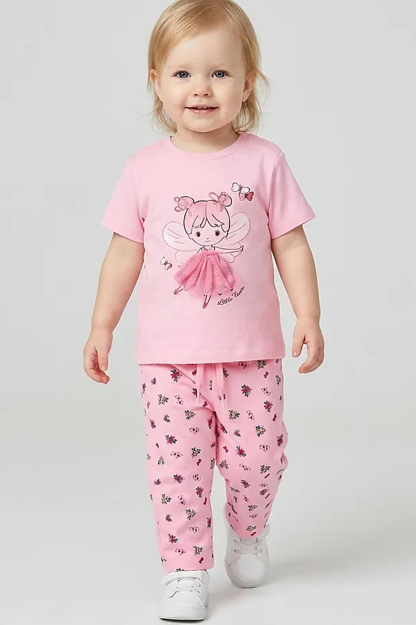 Джемпер детский трикотажный для девочек (футболка) PLAYTODAY, розовый - фото 2