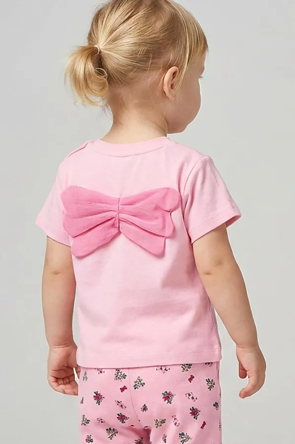 Джемпер детский трикотажный для девочек (футболка) PLAYTODAY, розовый - фото 2