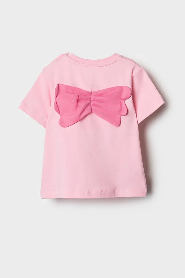Джемпер детский трикотажный для девочек (футболка) PLAYTODAY, розовый - фото 2