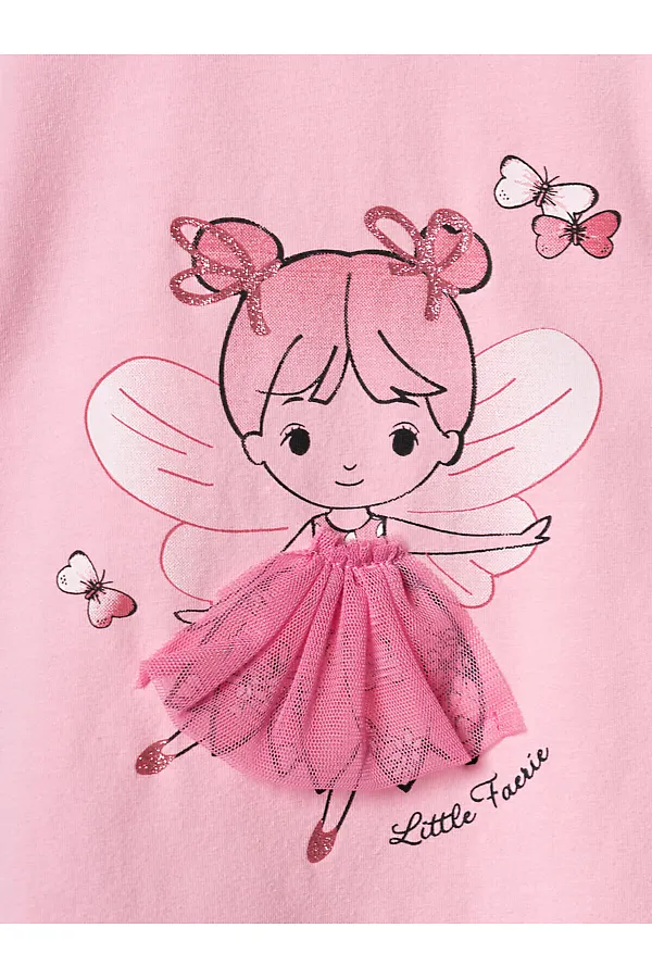 Джемпер детский трикотажный для девочек (футболка) PLAYTODAY, розовый - фото 2