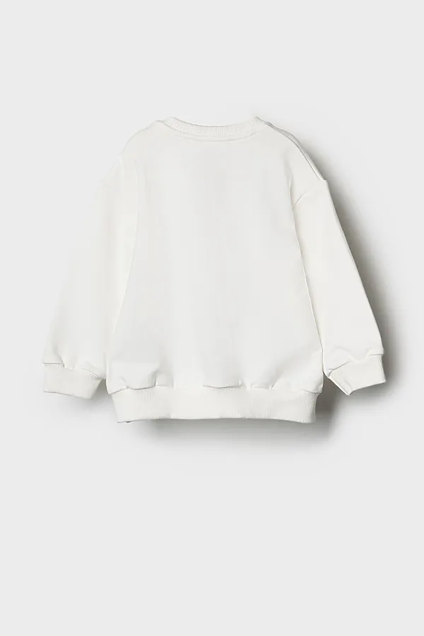 Толстовка детская трикотажная для девочек PLAYTODAY, белый - фото 2
