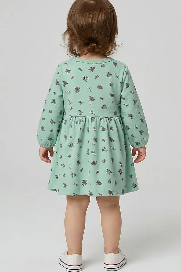 Платье детское трикотажное для девочек PLAYTODAY, разноцветный - фото 2