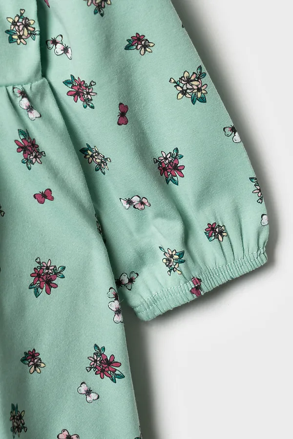 Платье детское трикотажное для девочек PLAYTODAY, разноцветный - фото 2