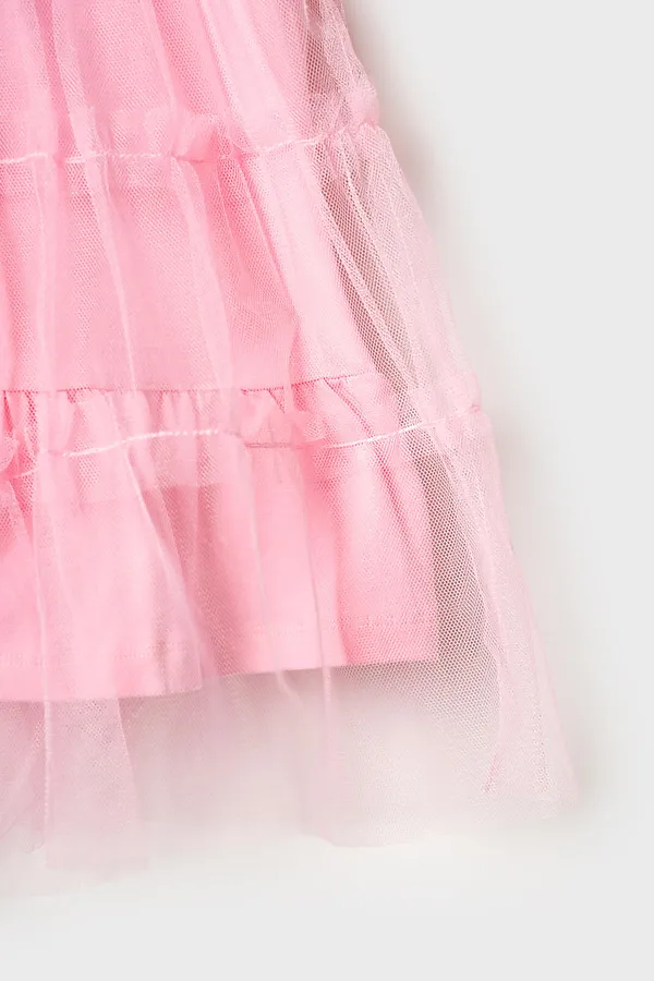 Платье детское трикотажное для девочек PLAYTODAY, розовый - фото 2