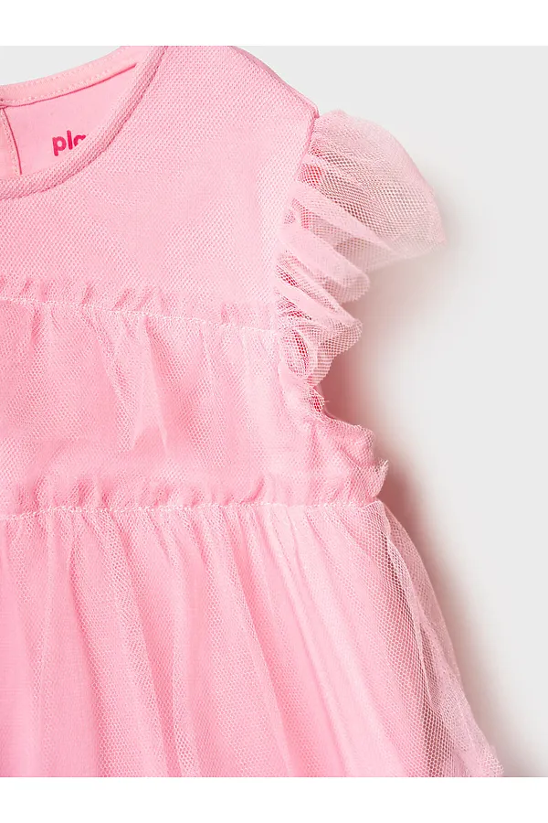 Платье детское трикотажное для девочек PLAYTODAY, розовый - фото 2