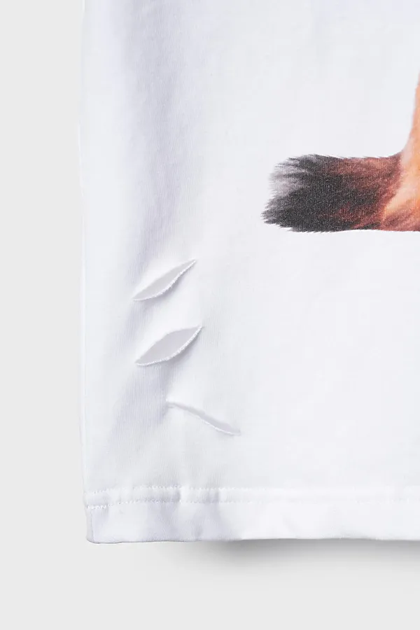 Фуфайка трикотажная для девочек (футболка) PLAYTODAY, белый - фото 2